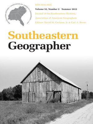 cover image of Southeastern Geographer